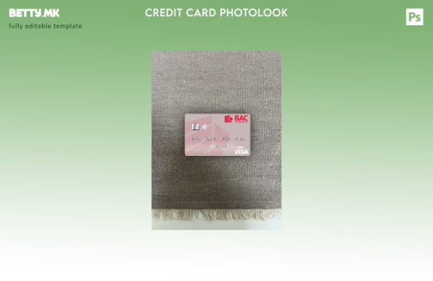 модерен стил Никарагва BAC Credomatic виза дебитна картичка photolook преден шаб